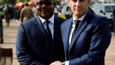 Emmanuel Macron et le président de la Guinée-Bissau, Umaro Sissoco Embalo