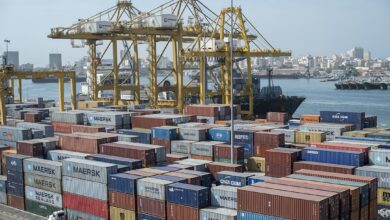 Une vue du port du Sénégal