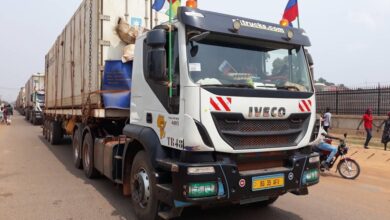 Des véhicules de transports de marchandises