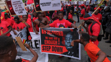 Manifestants ghanéens