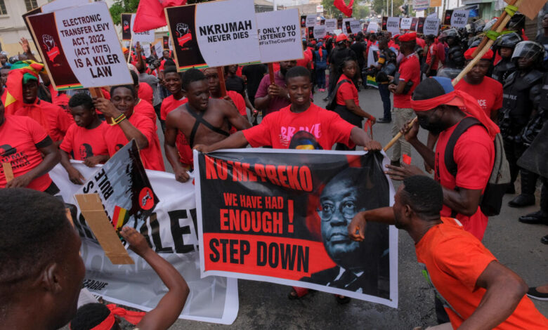 Manifestants ghanéens