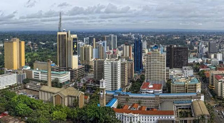 Une vu de la ville de Nairob, Kenya