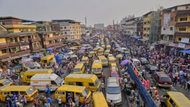 Une rue de Lagos au Nigeria