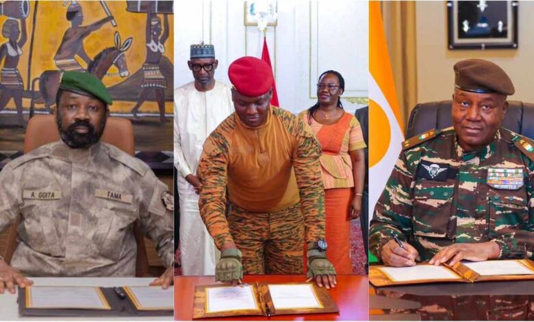 Les présidents du Mali, du Burkina Faso et du Niger